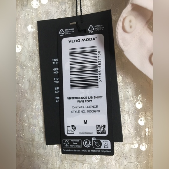 Oversized Button Up Sequin Shirt - Picture 3 of 4